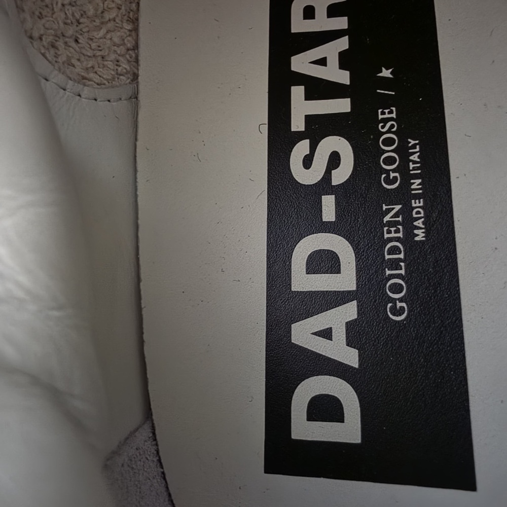 Golden Goose "Dad-Star" woman’s Silver Sneakers with Blue Tongue Accents - Picture 5 of 8